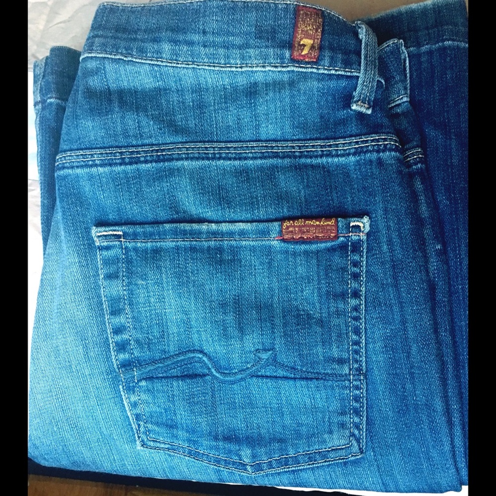 High-waisted, wide leg 7 for all Mankind jeans